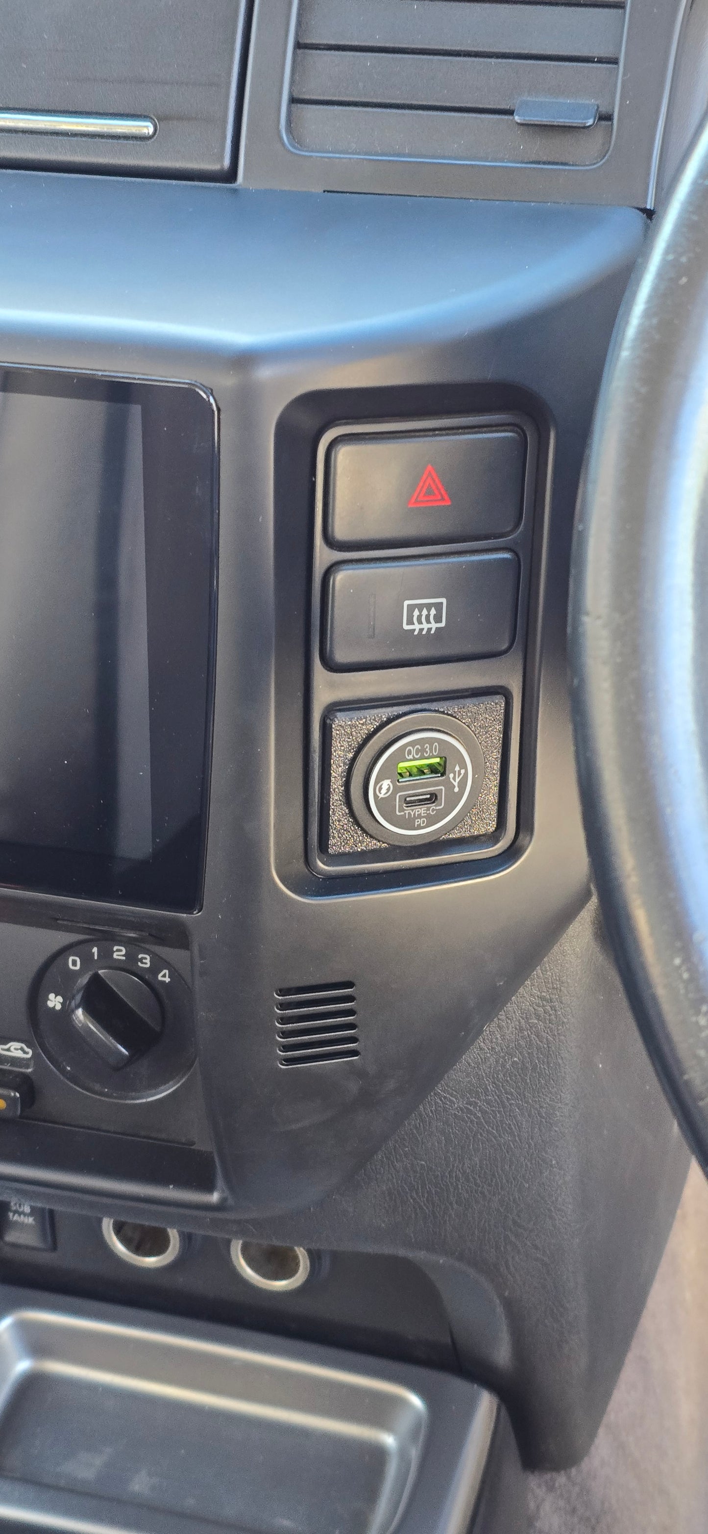 Nissan Patrol GU Dash Insert with cig socket port